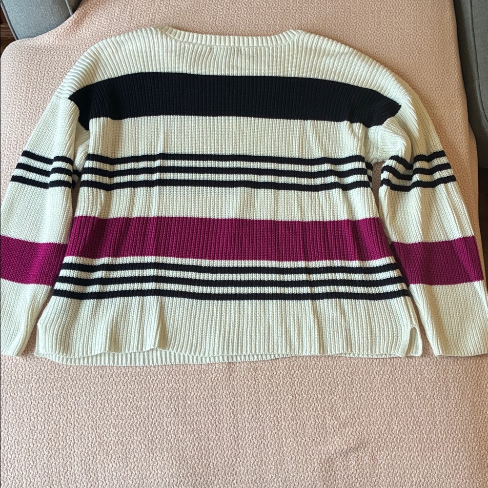 Marbled Cream Ribbed Knit Sweater - Picture 11 of 15
